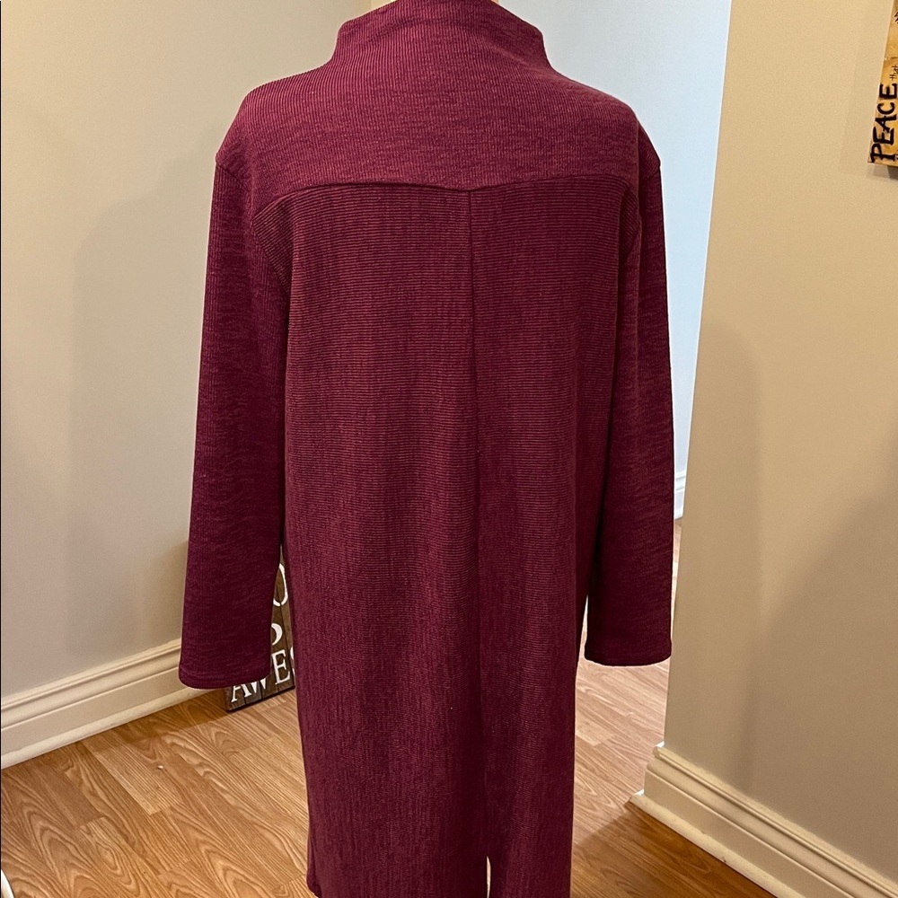 Light purple mock turtleneck knit long sleeve dress plus size XXL - Picture 5 of 10